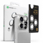 AmazingThing AR Aluminum 3 Lens Glass kaamera objektiivide kaitse raamiga iPhone 16 Pro / 16 Pro Max jaoks, hõbedane