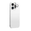 AmazingThing AR Aluminum 3 Lens Glass kaamera objektiivide kaitse raamiga iPhone 16 Pro / 16 Pro Max jaoks, hõbedane