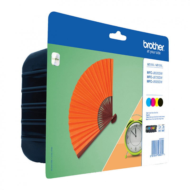 Brother LC129XLVALBP tindikassettide komplekt (4 tk), must, tsüaan, magenta, kollane, blisterpakendis