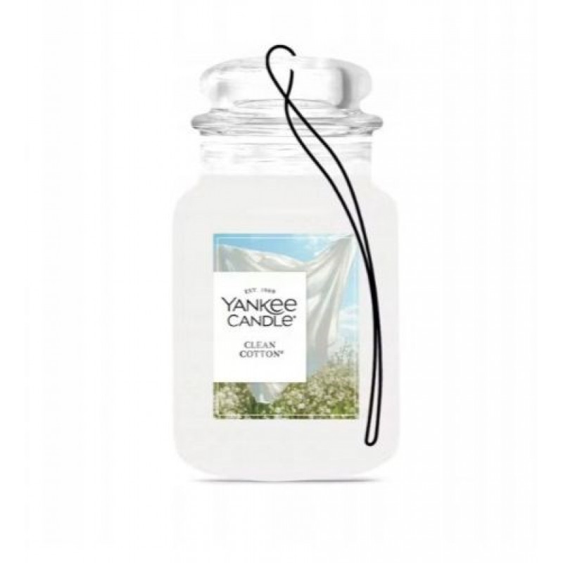 Yankee Candle Clean Cotton rippuv autolõhnastaja, boonuspakend