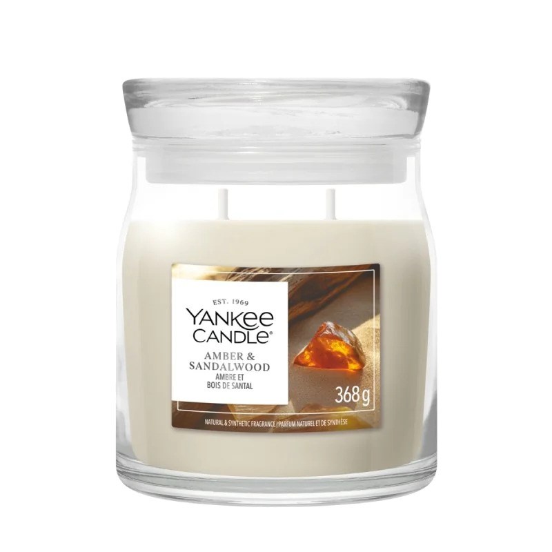 Yankee Candle YC Signature Amber & Sandalwood keskmine küünal