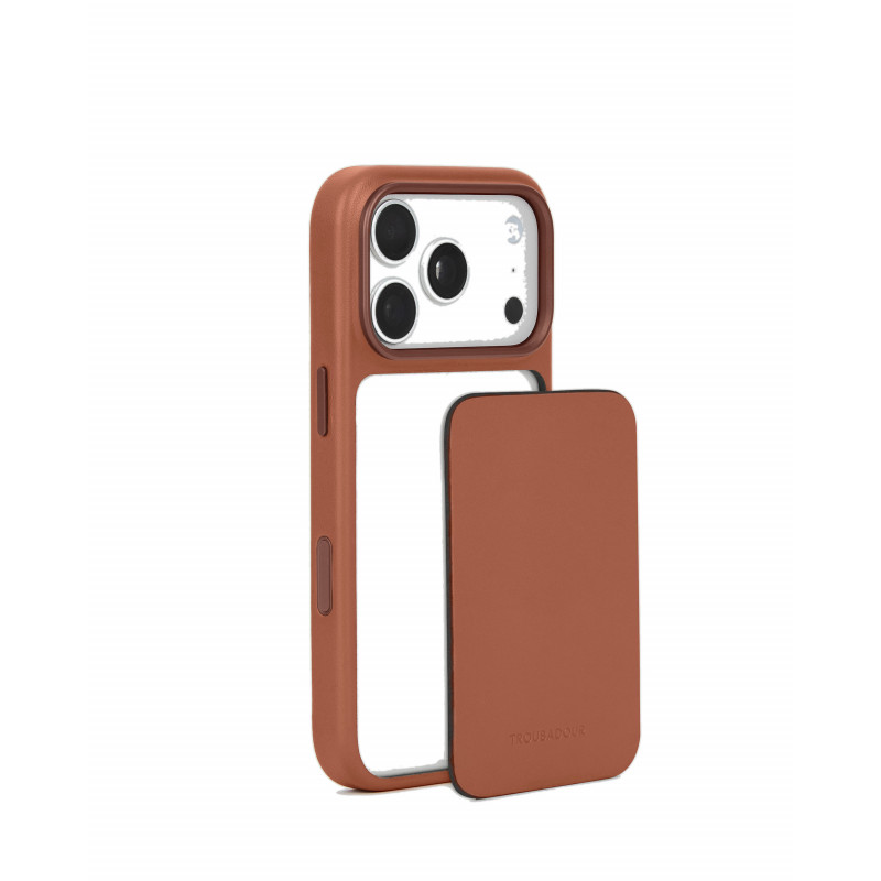 Mujjo Troubadour modulaarne nahkümbris Apple iPhone 18 Pro / 17 Pro, MagSafe, helepruun