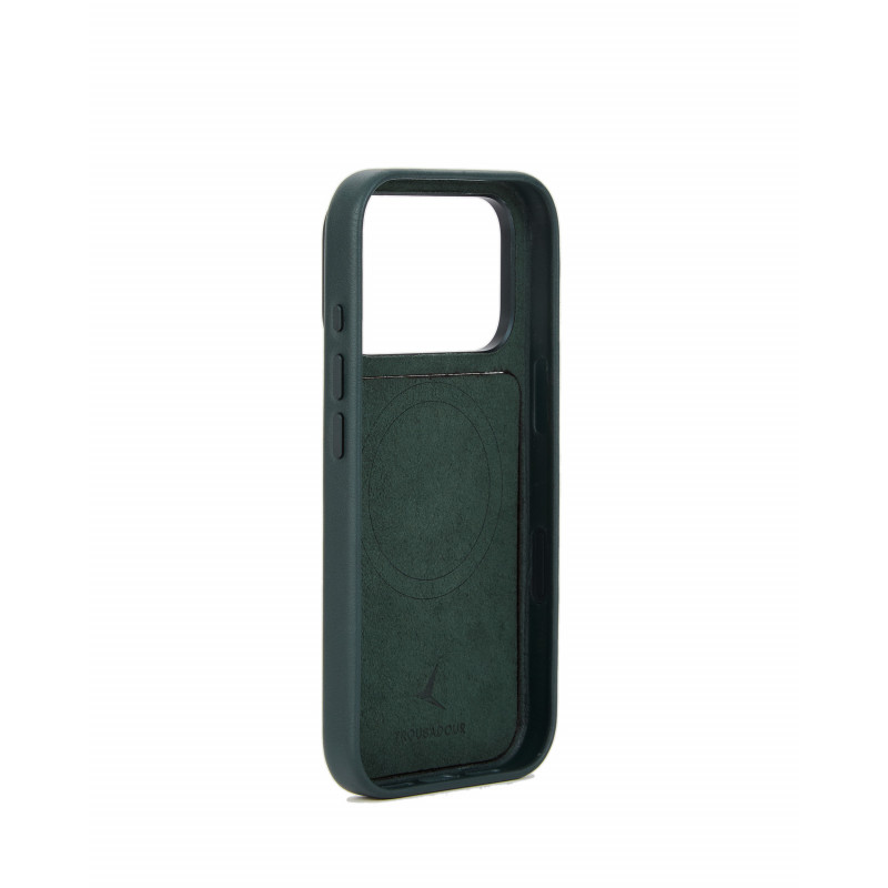 Mujjo Troubadour modulaarne nahkümbris Apple iPhone 18 Pro / 17 Pro, MagSafe, obsidiaanroheline
