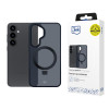 3MK Smoke Case Mag&Stand telefoniümbris Samsung Galaxy S25+ jaoks, must