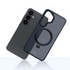 3MK Smoke Case Mag&Stand telefoniümbris Samsung Galaxy S25+ jaoks, must