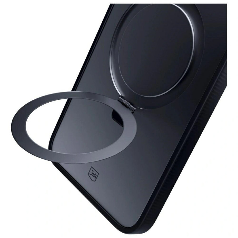 3MK Smoke Case Mag&Stand telefoniümbris Samsung Galaxy S25 Ultra jaoks, must