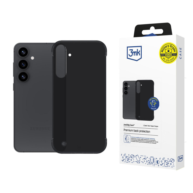 3mk Just20g Matt Case ümbris Samsung Galaxy S25+ jaoks, matt must