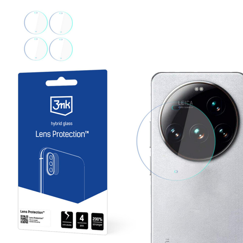 3MK Lens Protection hübriidklaasist kaamera objektiivi kaitse, sobib mudelile Xiaomi 15 Ultra (4 tk)