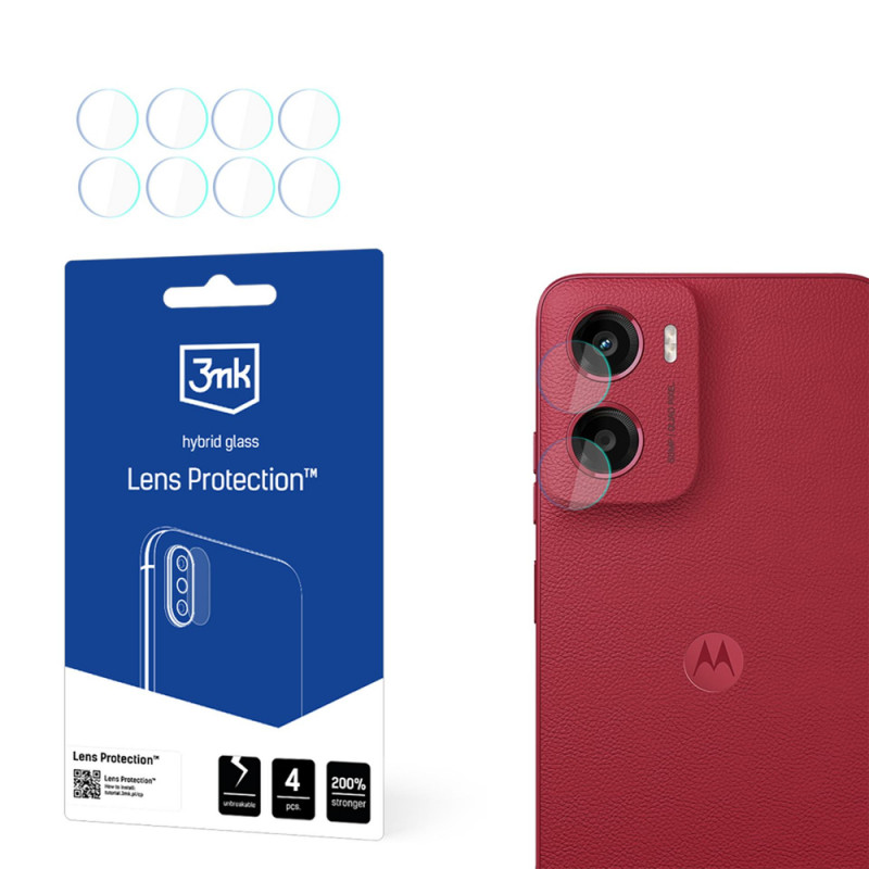 3MK Lens Protection hübriidklaasist kaamera objektiivi kaitse, sobib mudelile Motorola Moto G05 (4 tk)