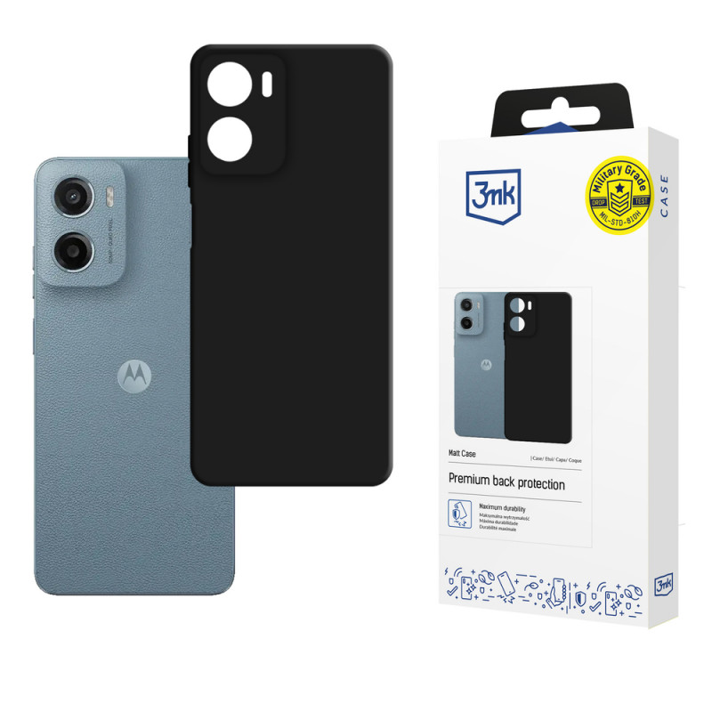 3MK Matt Case ümbris, sobib mudelile Motorola Moto G05 / E15 G4, matt must