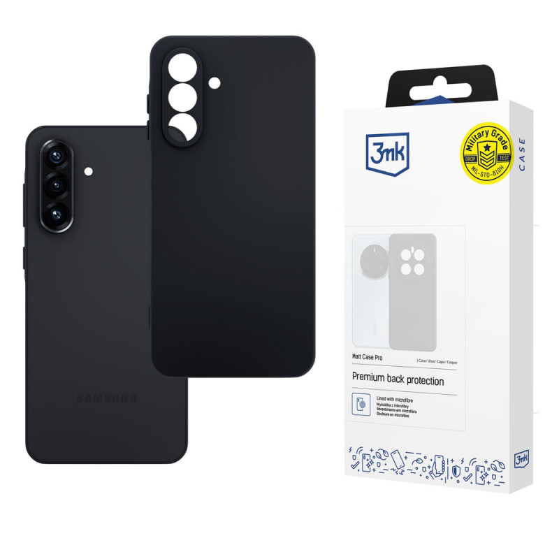 3MK Matt Case Pro ümbris Samsung Galaxy A26 5G jaoks, must