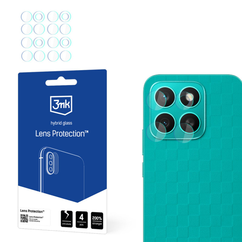 3MK Lens Protection hübriidklaas kaamera objektiivile Honor X8c (4 tk)