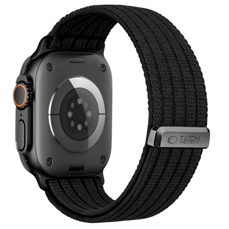 Tech-Protect Nylon Sport rihm Apple Watch 44/45/46/49 mm jaoks, must