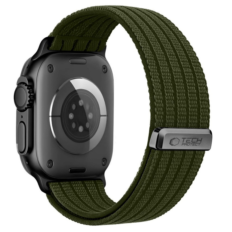 Tech-Protect Nylon Sport rihm Apple Watch 44/45/46/49 mm jaoks, tumeroheline