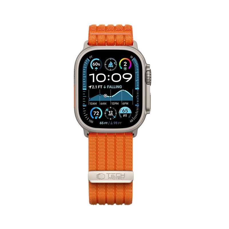 Tech-Protect Nylon Sport rihm Apple Watch 44/45/46/49 mm jaoks, oranž