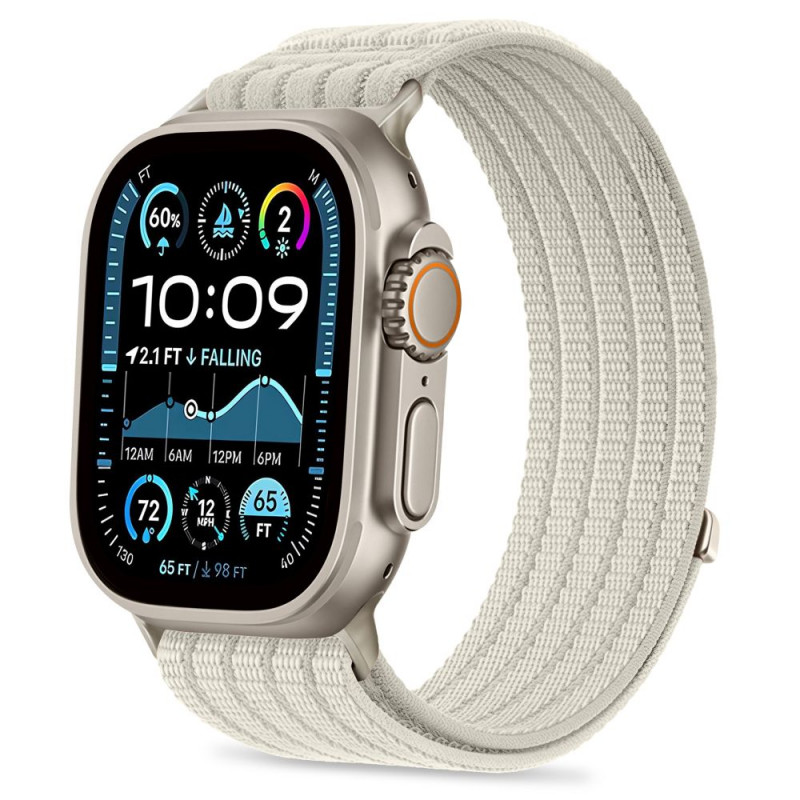 Tech-Protect Nylon Sport rihm Apple Watch 8 / 9 / 10 / 11 / SE / Ultra 44 / 45 / 46 / 49 mm kellale, Starlight