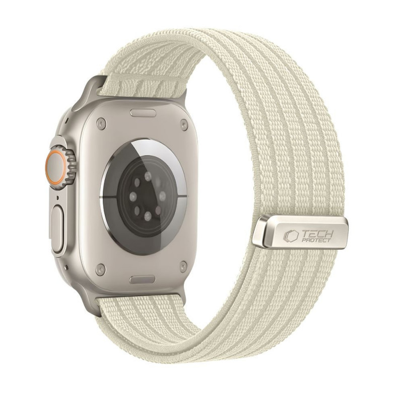 Tech-Protect Nylon Sport rihm Apple Watch 8 / 9 / 10 / 11 / SE / Ultra 44 / 45 / 46 / 49 mm kellale, Starlight