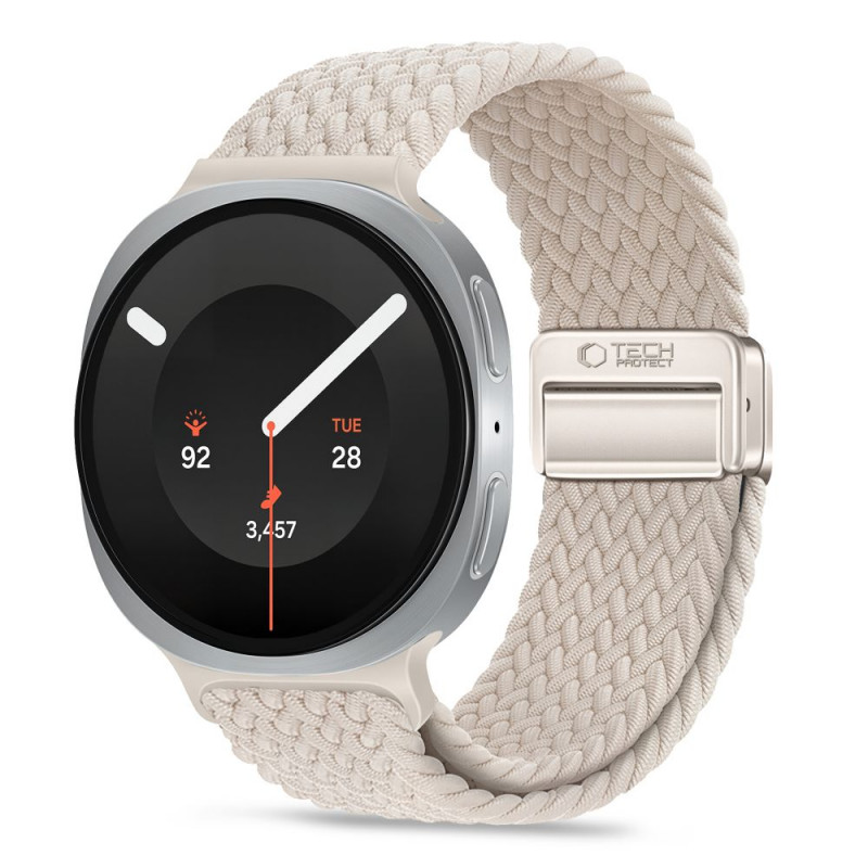 Tech-Protect NylonMag rihm Samsung Galaxy Watch 8 / 9 / Classic 40 / 44 / 46 mm kellale, Starlight