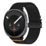 Tech-Protect Nylon Clasp kellarihm, sobib mudelile Samsung Galaxy Watch 8 / 9 / Classic 40 / 44 / 46 mm, must