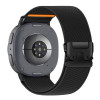 Tech-Protect Nylon Clasp kellarihm, sobib mudelile Samsung Galaxy Watch 8 / 9 / Classic 40 / 44 / 46 mm, must