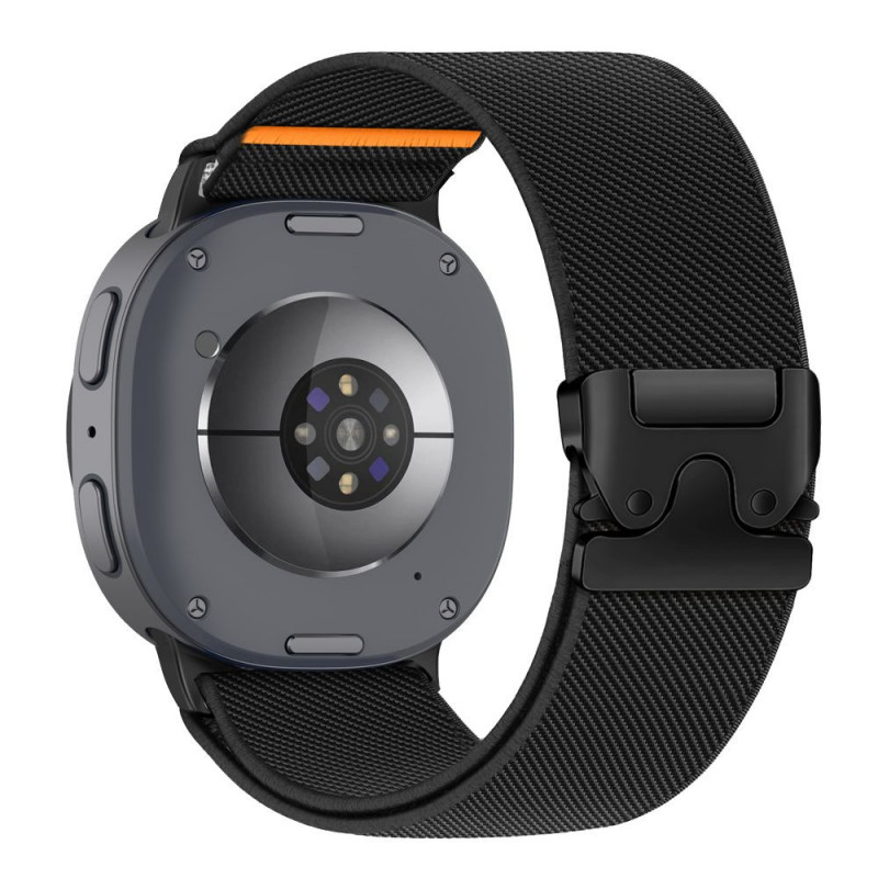 Tech-Protect Nylon Clasp kellarihm, sobib mudelile Samsung Galaxy Watch 8 / 9 / Classic 40 / 44 / 46 mm, must