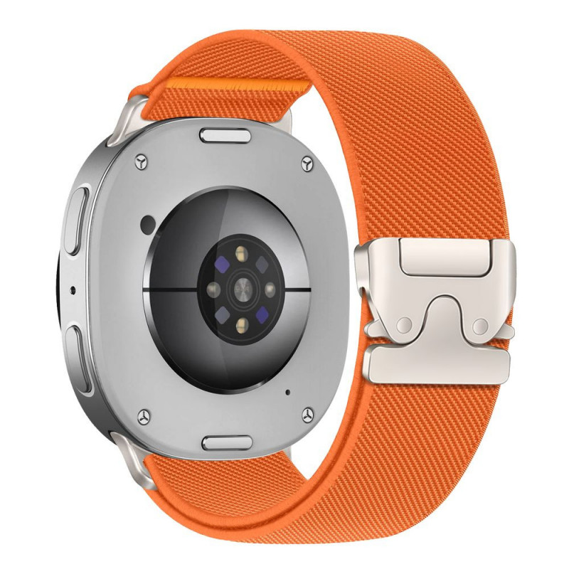 Tech-Protect Nylon Clasp kellarihm, sobib mudelile Samsung Galaxy Watch 8 / 9 / Classic 40 / 44 / 46 mm, oranž