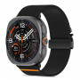 Tech-Protect Nylon Clasp kellarihm, sobib mudelile Samsung Galaxy Watch Ultra 1 / 2 2024-2026 47 mm, must