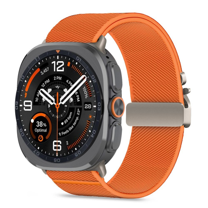 Tech-Protect Nylon Clasp kellarihm, sobib mudelile Samsung Galaxy Watch Ultra 1 / 2 2024-2026 47 mm, oranž