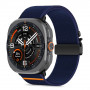 Tech-Protect Nylon Clasp kellarihm, sobib mudelile Samsung Galaxy Watch Ultra 1 / 2 2024-2026 47 mm, tumesinine