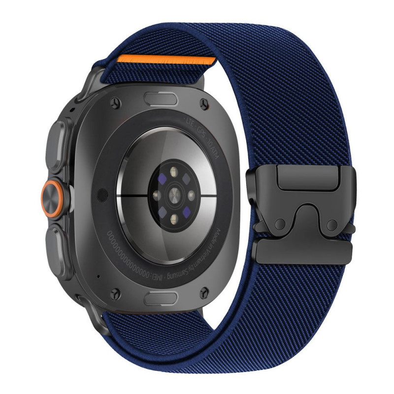 Tech-Protect Nylon Clasp kellarihm, sobib mudelile Samsung Galaxy Watch Ultra 1 / 2 2024-2026 47 mm, tumesinine