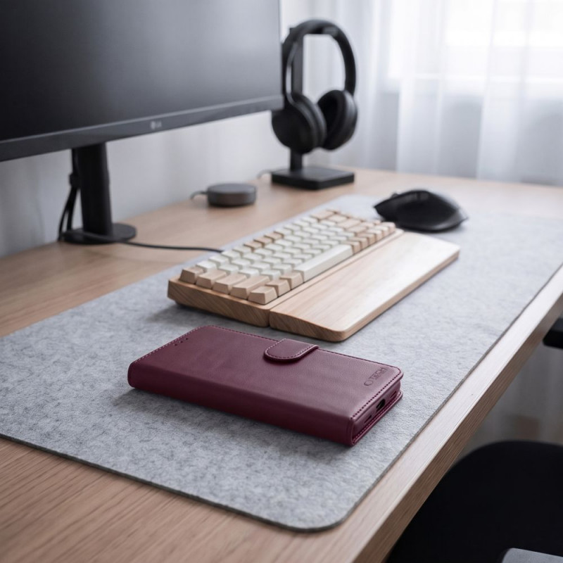 Tech-Protect Wallet ümbris Xiaomi Redmi Note 17 Pro 5G, bordoopunane