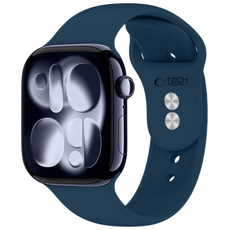 Tech-Protect Silicone rihm Apple Watch 8/9/10/11/12/SE 40/41/42 mm, tumesinine