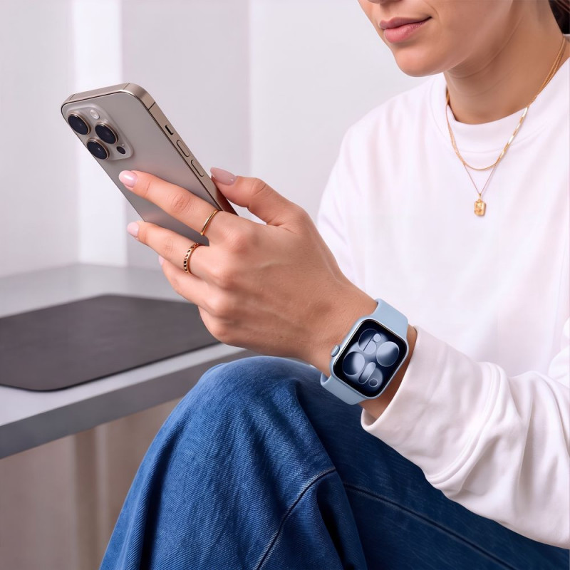Tech-Protect Silicone rihm Apple Watch 8/9/10/11/12/SE 40/41/42 mm, sinine