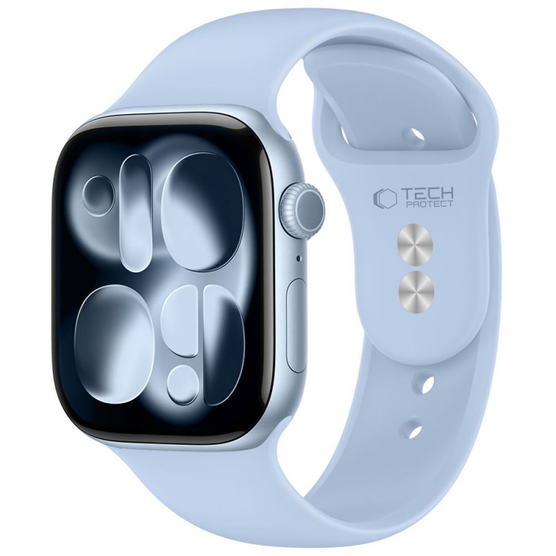 Tech-Protect Silicone rihm Apple Watch 8/9/10/11/12/SE 40/41/42 mm, helesinine