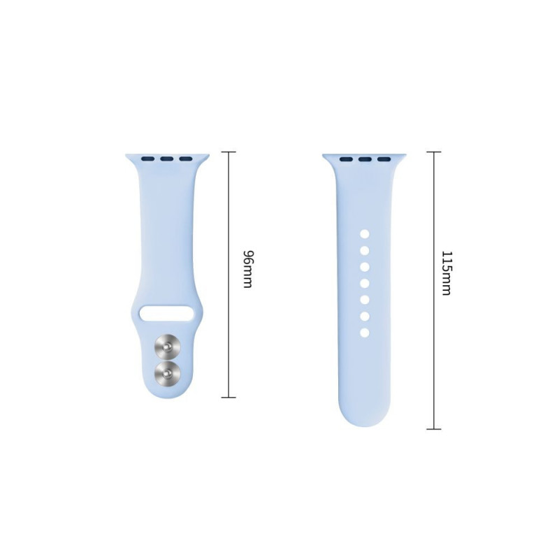 Tech-Protect Silicone rihm Apple Watch 8/9/10/11/12/SE 40/41/42 mm, helesinine