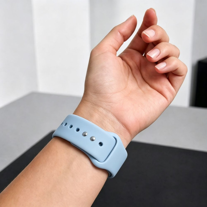Tech-Protect Silicone rihm Apple Watch 8/9/10/11/12/SE 40/41/42 mm, helesinine