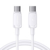 Joyroom S-A14 Multi-Color Series USB-C - USB-C kaabel, 60 W, 480 Mbps, 1,2 m, valge (S-CC100A141W)