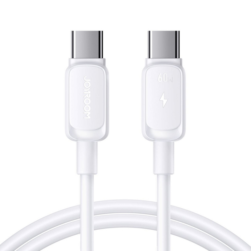Joyroom S-A14 Multi-Color Series USB-C - USB-C kaabel, 60 W, 480 Mbps, 1,2 m, valge (S-CC100A141W)