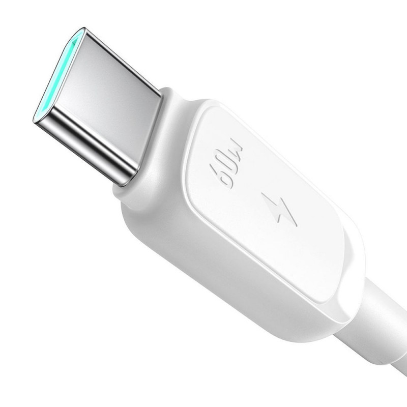 Joyroom S-A14 Multi-Color Series USB-C - USB-C kaabel, 60 W, 480 Mbps, 1,2 m, valge (S-CC100A141W)