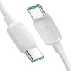 Joyroom S-A14 Multi-Color Series USB-C - USB-C kaabel, 60 W, 480 Mbps, 1,2 m, valge (S-CC100A141W)