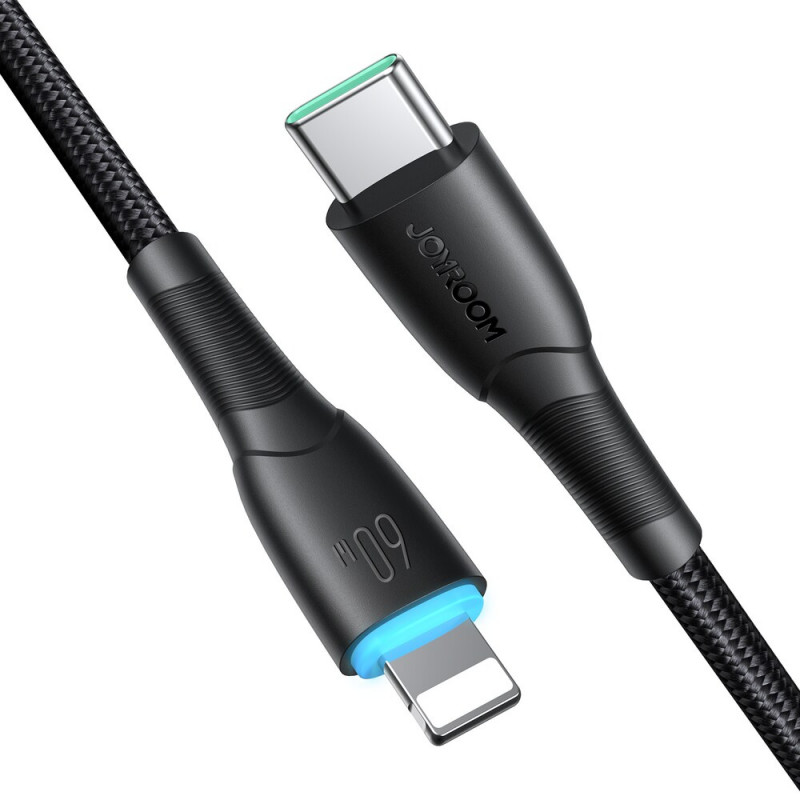 Joyroom Starry Series SA32-CC3 USB-C - USB-C kaabel, 60 W, 480 Mbps, 1 m, must