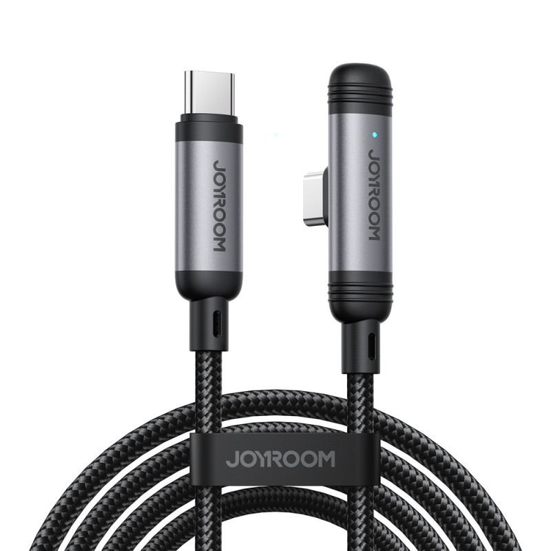 Joyroom EnjoyX Series S-A56 90° USB-C - USB-C kaabel, 60 W, 480 Mbps, 1,2 m, must