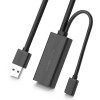 UGREEN US175 USB 3.0 pikenduskaabel micro USB toitepesaga, 5 m, must
