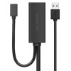 UGREEN US175 USB 3.0 pikenduskaabel micro USB toitepesaga, 5 m, must