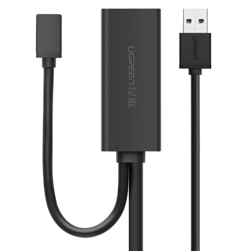 UGREEN US175 USB 3.0 pikenduskaabel micro USB toitepesaga, 5 m, must