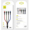 USAMS U26 SJ413USB01 (US-SJ413) 4-ühes nailonpunutud kaabel, 3 m, 2 A (2x Lightning/microUSB/USB-C)