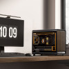 Jonsbo D33 Wood arvutikorpus, Micro-ATX, mATX, karastatud klaas, must, puit