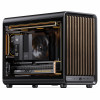 Jonsbo D33 Wood arvutikorpus, Micro-ATX, mATX, karastatud klaas, must, puit