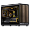 Jonsbo D33 Wood arvutikorpus, Micro-ATX, mATX, karastatud klaas, must, puit