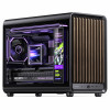 Jonsbo D33 Wood arvutikorpus, Micro-ATX, mATX, karastatud klaas, must, puit
